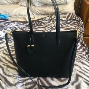 Black Lauren Ralph Lauren leather purse